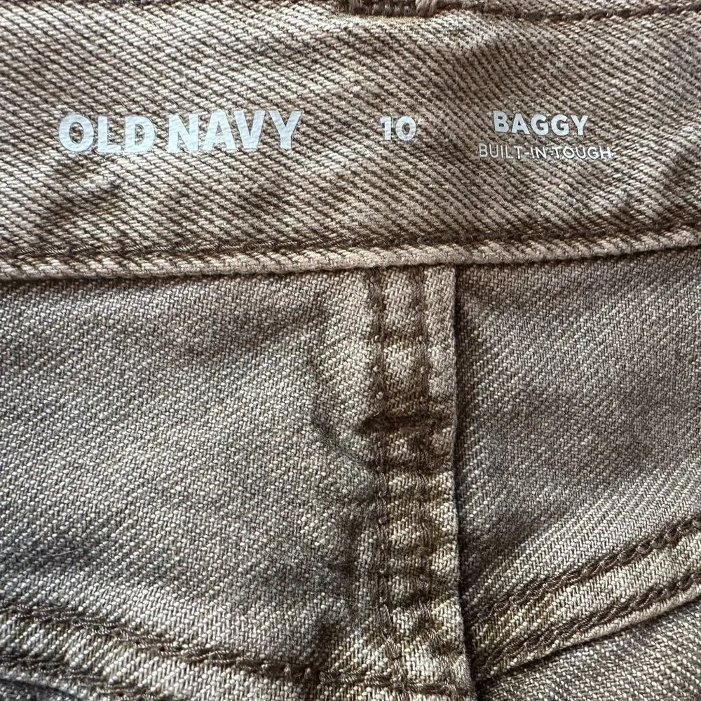NEW Old Navy Boys 10 Shorts Baggy At The Knee Brown Denim Jean Carpenter Shorts